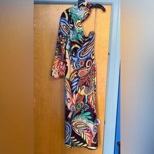 Zara Colorful Paisley Long Sleeve Dress